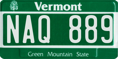 VT license plate NAQ889
