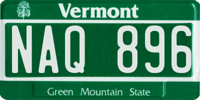 VT license plate NAQ896