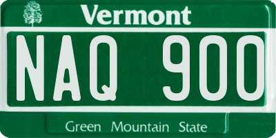 VT license plate NAQ900