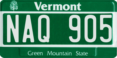 VT license plate NAQ905