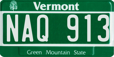 VT license plate NAQ913