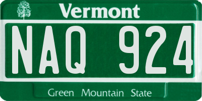 VT license plate NAQ924