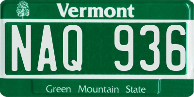VT license plate NAQ936