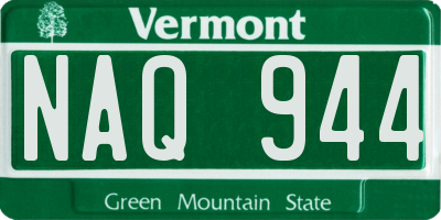VT license plate NAQ944