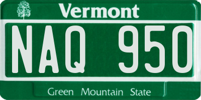 VT license plate NAQ950