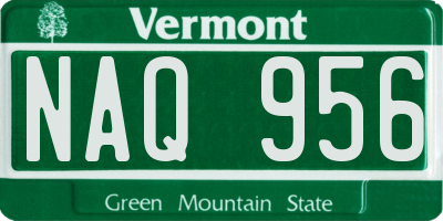 VT license plate NAQ956