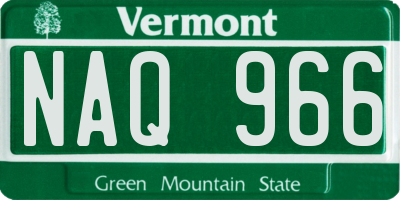 VT license plate NAQ966