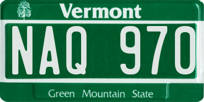 VT license plate NAQ970