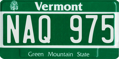 VT license plate NAQ975