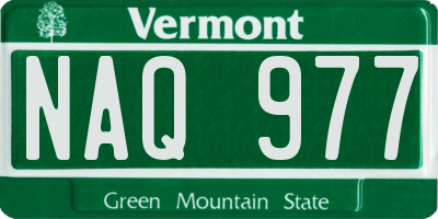 VT license plate NAQ977