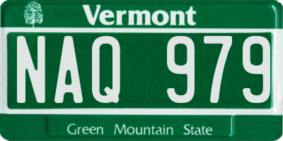 VT license plate NAQ979