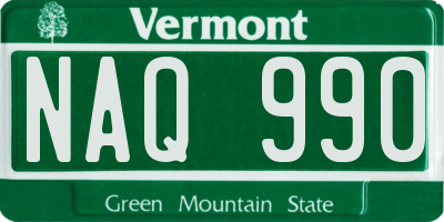VT license plate NAQ990
