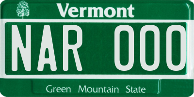 VT license plate NAR000