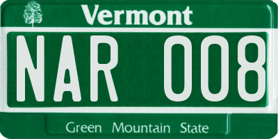 VT license plate NAR008