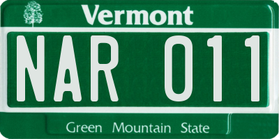 VT license plate NAR011