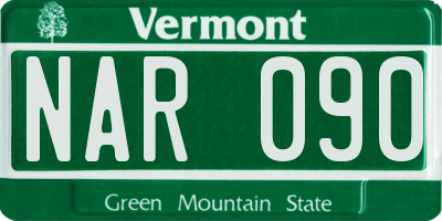 VT license plate NAR090