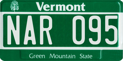 VT license plate NAR095