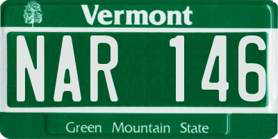 VT license plate NAR146