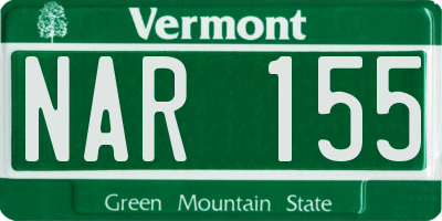 VT license plate NAR155