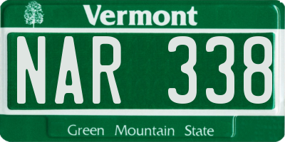 VT license plate NAR338