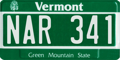 VT license plate NAR341