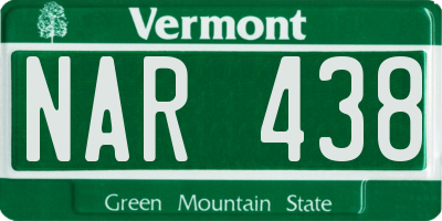 VT license plate NAR438