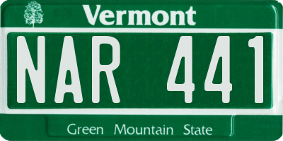 VT license plate NAR441