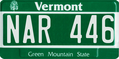 VT license plate NAR446