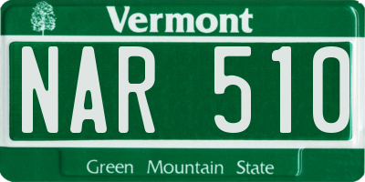 VT license plate NAR510