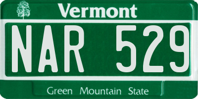 VT license plate NAR529