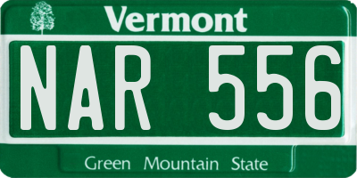 VT license plate NAR556
