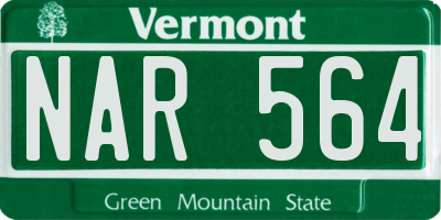 VT license plate NAR564