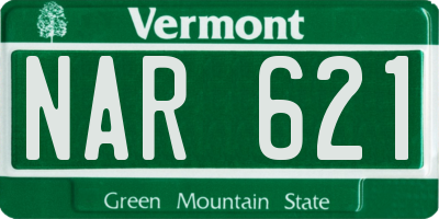 VT license plate NAR621