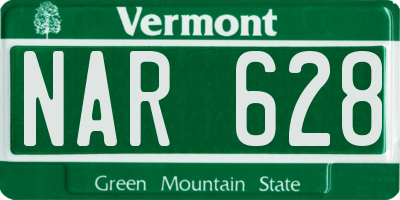 VT license plate NAR628