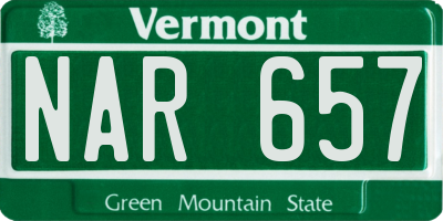 VT license plate NAR657
