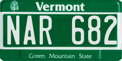VT license plate NAR682