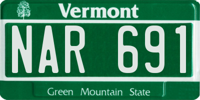 VT license plate NAR691