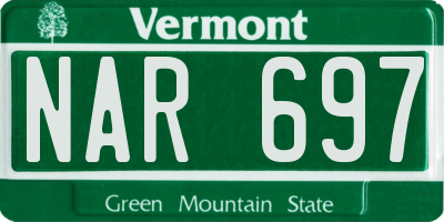VT license plate NAR697