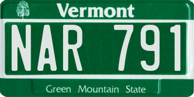 VT license plate NAR791