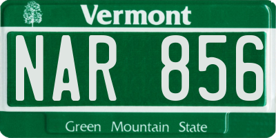 VT license plate NAR856