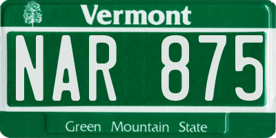 VT license plate NAR875