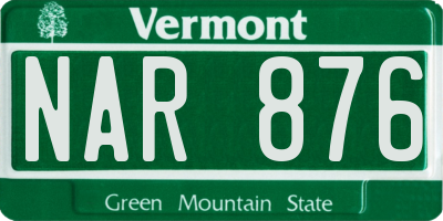 VT license plate NAR876