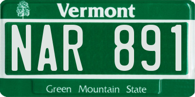 VT license plate NAR891