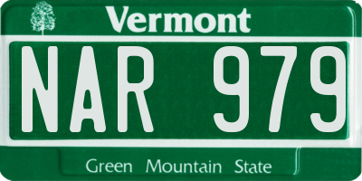 VT license plate NAR979