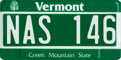 VT license plate NAS146