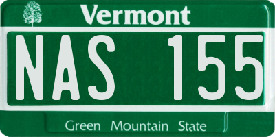 VT license plate NAS155