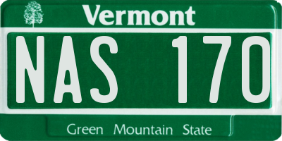 VT license plate NAS170