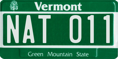 VT license plate NAT011