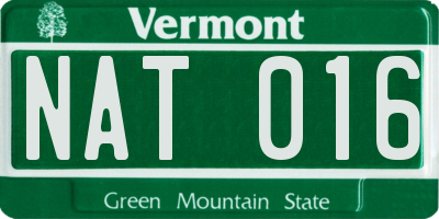 VT license plate NAT016
