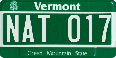 VT license plate NAT017